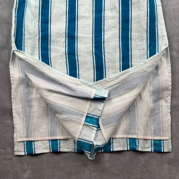 Olivia James The Label Blue White Striped Bow Strap Midi/Maxi Cotton Dress S NWT - Picture 7 of 13